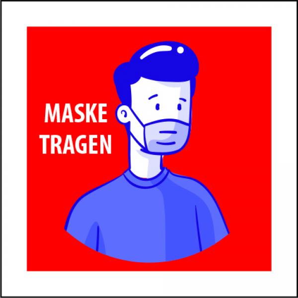 Corona Schilder Maske tragen